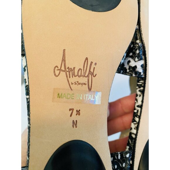 NIB Amalfi by Rangoni Womens Size 7.5 Iside White/Black Slip On Flats Italy - Picture 10 of 11